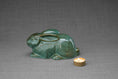 Gallery viewerに画像を読み込む, ウサギの遺灰壺 - オイリーグリーンメランジ | セラミックバニー骨壷