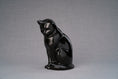 Gallery viewerに画像を読み込む, 座り猫火葬骨壷 - ランプ ブラック | セラミック | 手作り