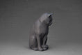 갤러리 뷰어로 이미지로드, 座り猫火葬骨壷 - グレーマット | セラミック | 手作り