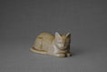갤러리 뷰어로 이미지로드, ミニ猫火葬骨壺 - ダークサンド | セラミック | 手作り