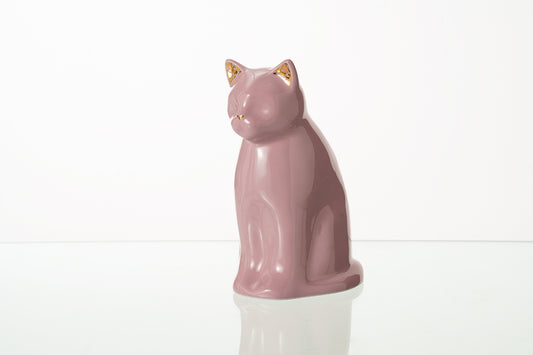 「Meow」猫用ペット骨壷 - ピンク | 陶器 | ハンドメイド