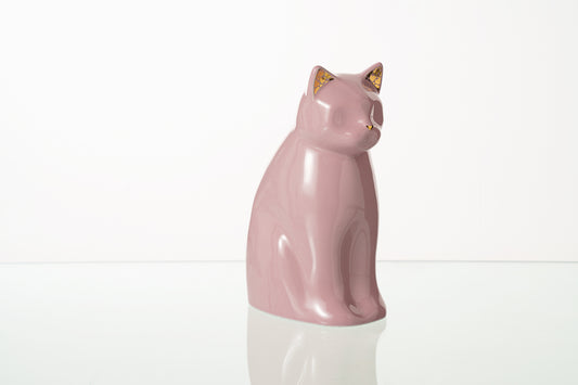 「Meow」猫用ペット骨壷 - ピンク | 陶器 | ハンドメイド