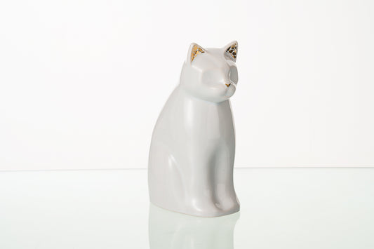 Meow Cat Urn White