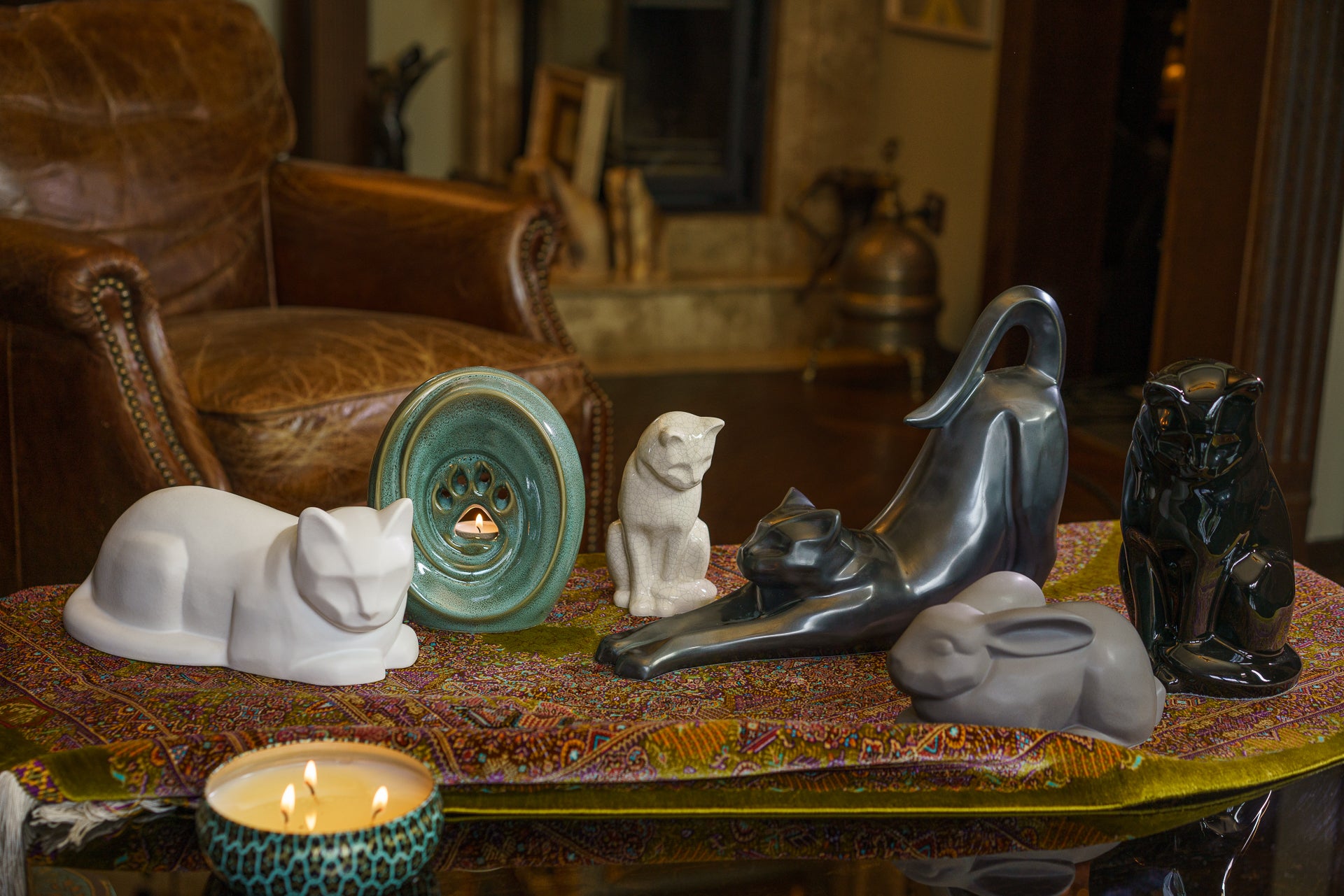 ウサギの骨壺 - マットグレー | 陶器 – SpiriTails