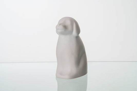 Barkley Dog Urn White Matte