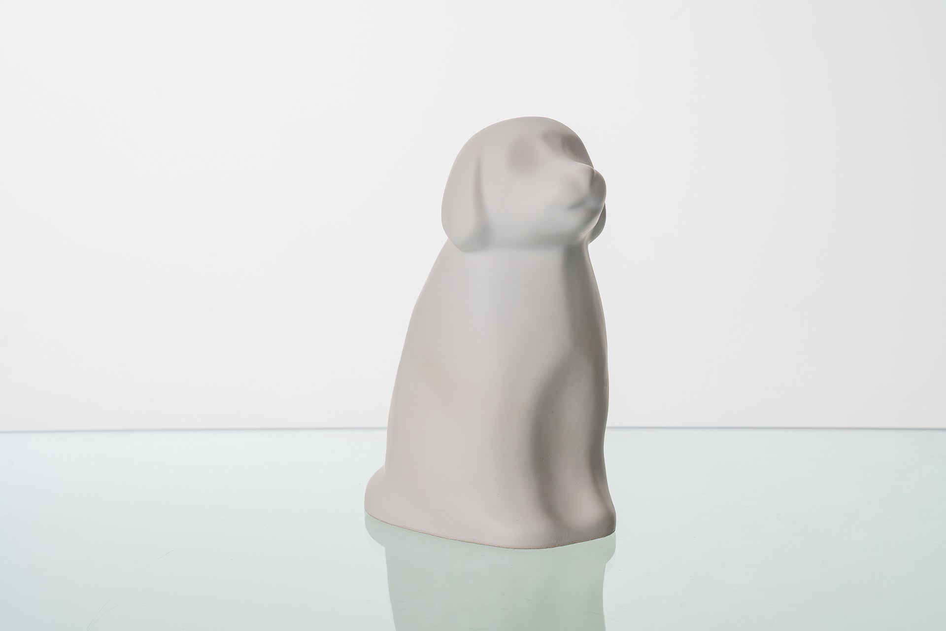 Barkley Dog Urn White Matte
