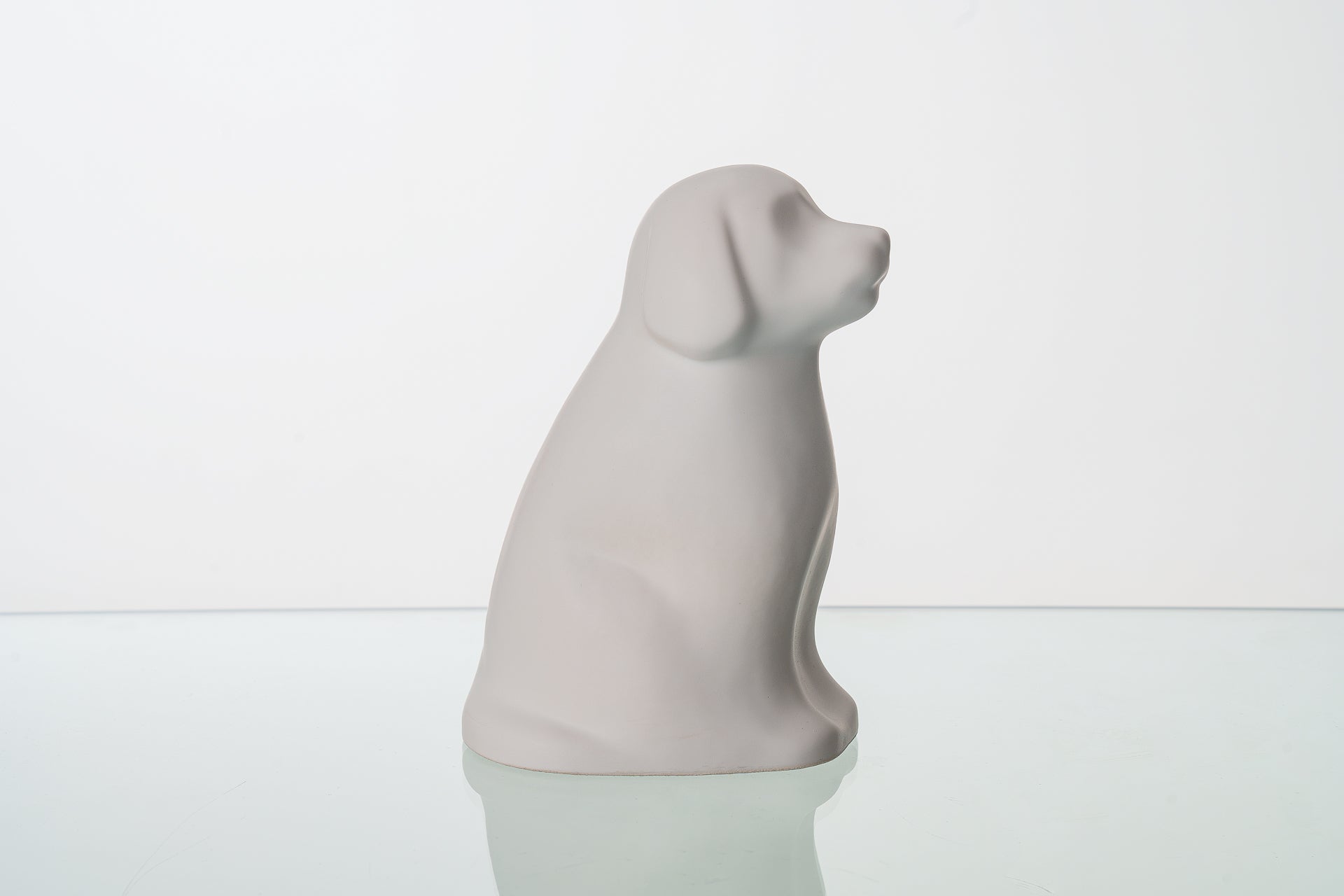 Barkley Dog Urn White Matte