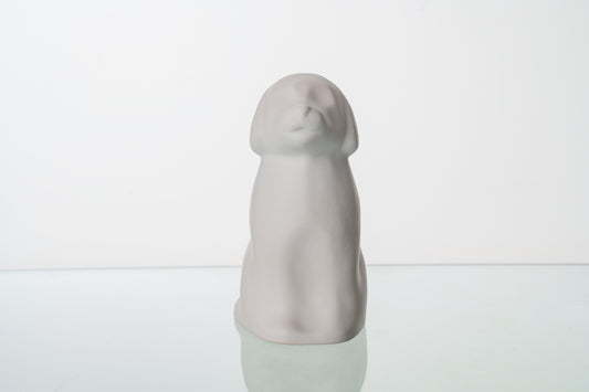 Barkley Dog Urn White Matte