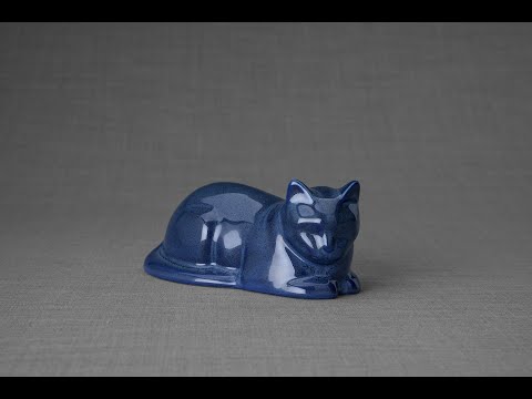 ミニ猫火葬骨壺 - ベージュグレー | ハンドメイド | セラミック