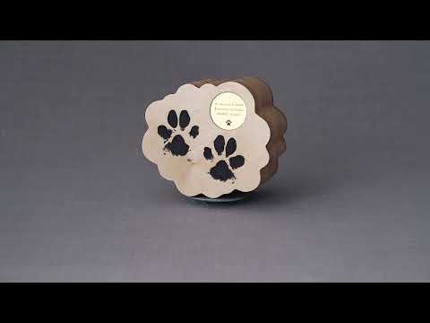 木製ペット骨壷「Paw」 - ハンドメイド | 合板