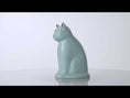 Gallery viewerに動画を読み込んで再生する, 「Meow」猫用ペット骨壷 - ブラック | 陶器 | ハンドメイド
