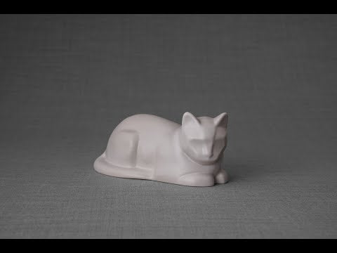 猫のミニ骨壺 - マットホワイト | 陶器 | ハンドメイド – SpiriTails